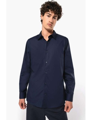 KAR-K513-MEN’S LONG-SLEEVED COTTON POPLIN SHIRT